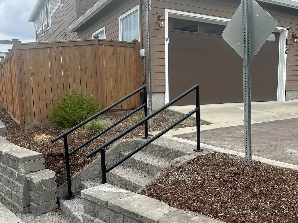 Deck stairs and railing detail